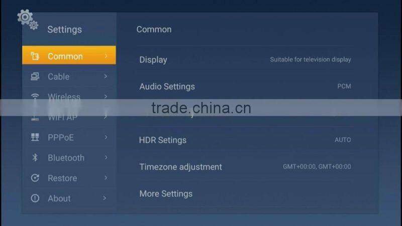 2016 Latest Android 6.0 Amlogic S905X Freesat 2GB+8GB Powerful Android TV Box Internet OTT TV Box For Wholesale