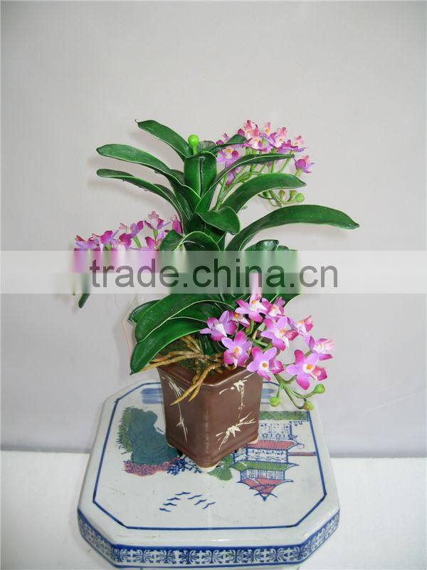 artificial 76cm arenaceous basin orchids bonsai HP606 ( plant bonsai flower / tree of DESTE )