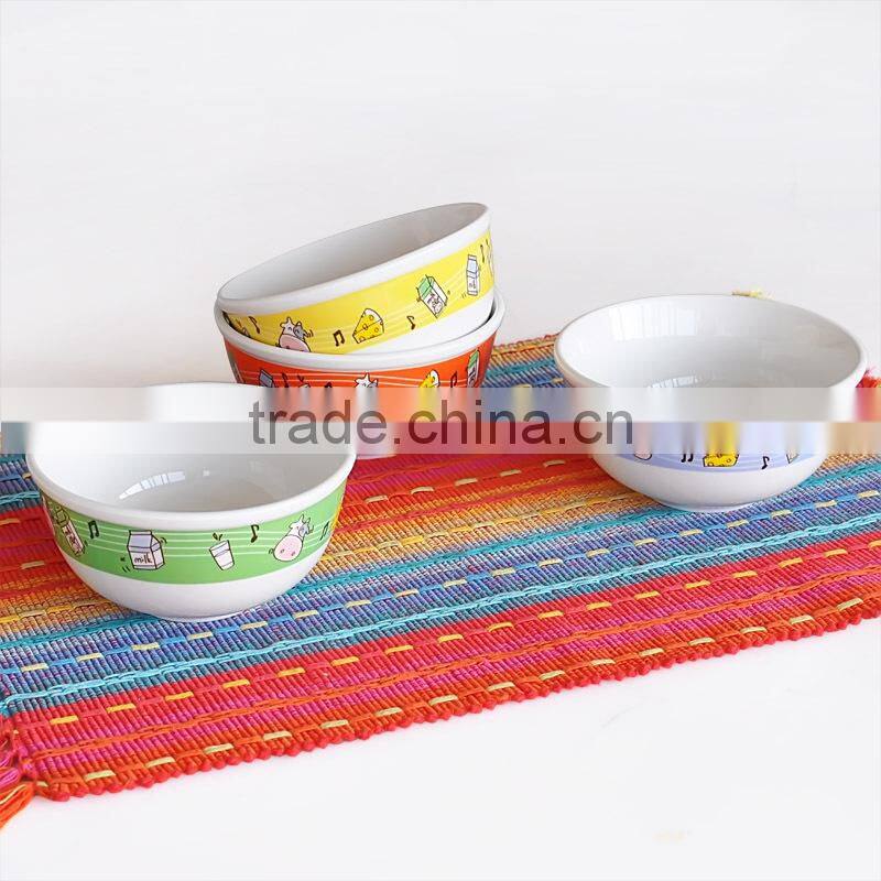 5.5" porcelain bowl with decal