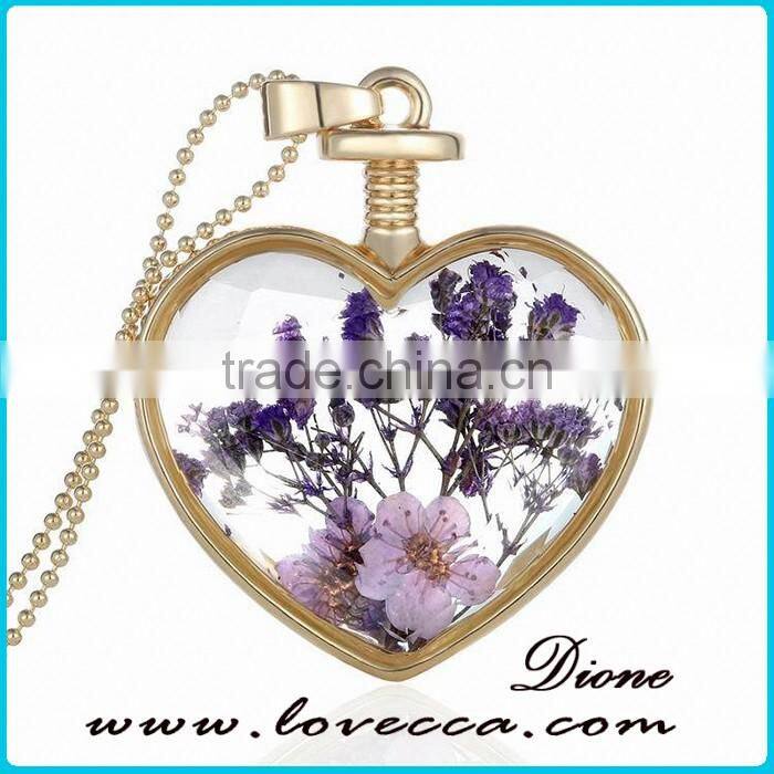Real Flower Necklace Botanical Necklace Resin Flower Necklace Dry Flowers Jewelry