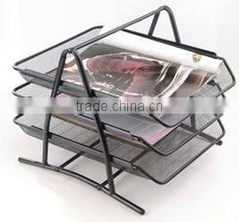 Hot Sell Metal Mesh Office Supplies Desk File Organizer Magazine Holder