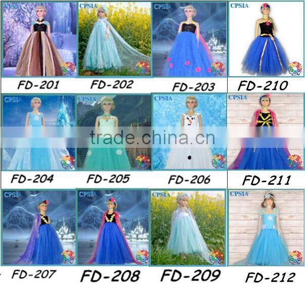 Kids Aqua Snowflake Chiffon Tulle Puffy Tutu Dress Little Girls Winter Formal Dresses