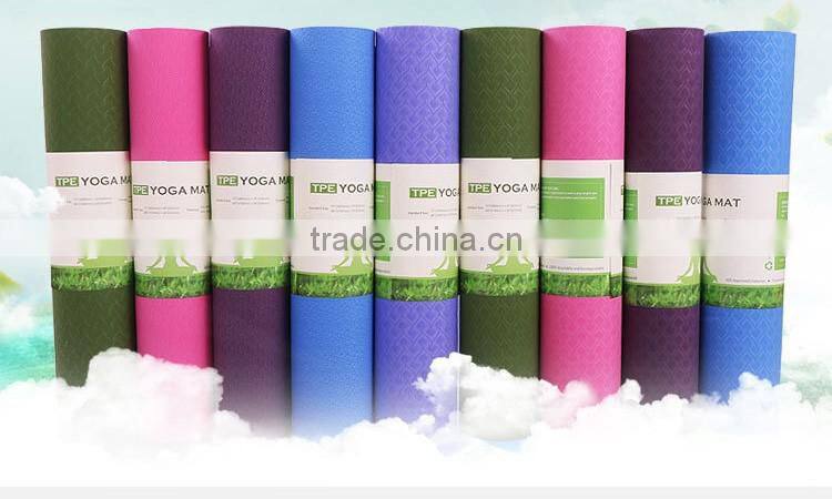 6mm Yoga Exercise Fitness Workout Thick Mat TPE Pilates Gym Festivals Camping