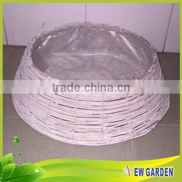 Eco-friendly household large round bamboo / natural rattan basket