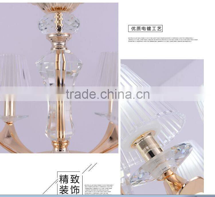 M988 Momoda decorations luxury simple Crystal living room bedroom golden home lighting chandelier pendant lamp
