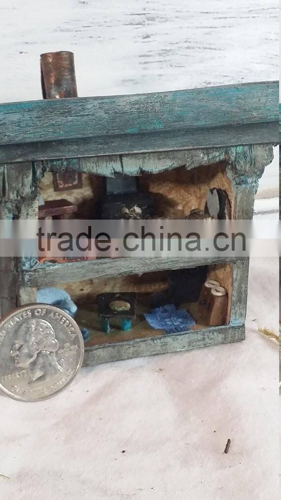 Tiny miniatures. Christmas house.