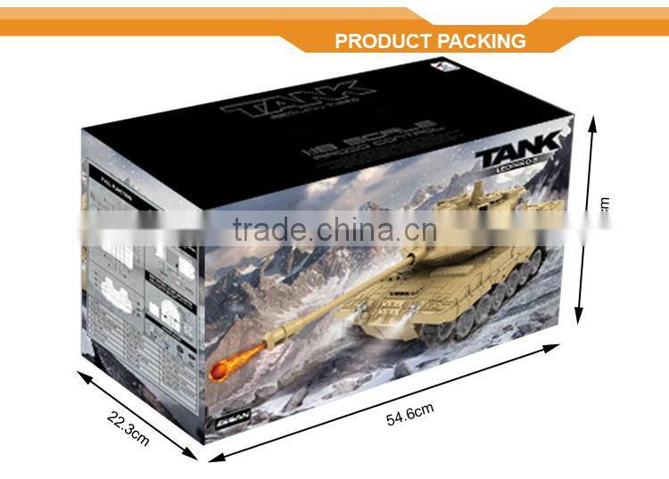 R/C Fight Tank With Light And Music Radio-Controlled Models Military Combat R/C Toy