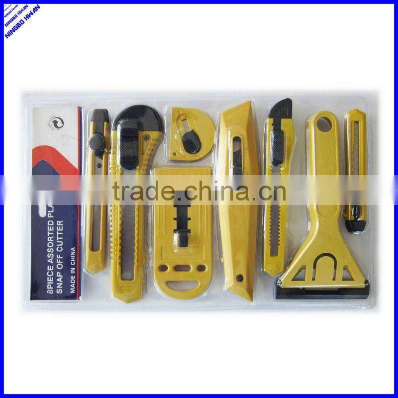 Different colors 4pcs utiity knife set with factory price