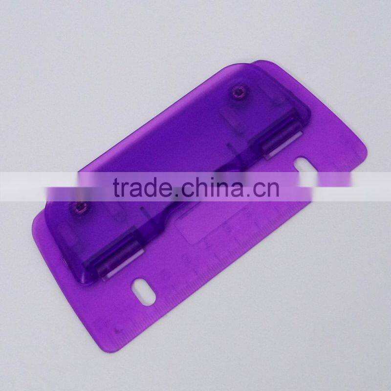 Cheap colorful plastic file folder flat hole puncher