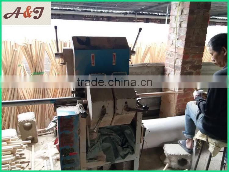 polishing machine for natural wooden broom stick