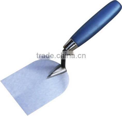 Carbon steel hand trowel 5'' with wood handle
