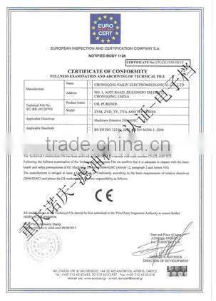 TYA Covered Model Vacuum Gear Lube Oil Recycling Device