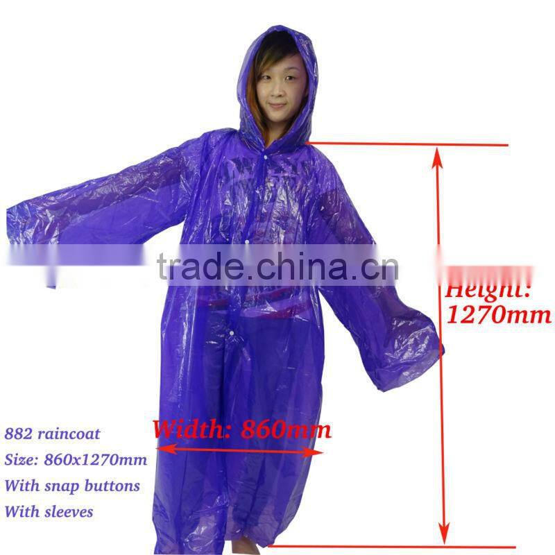 blue disposable raincoat for sport events