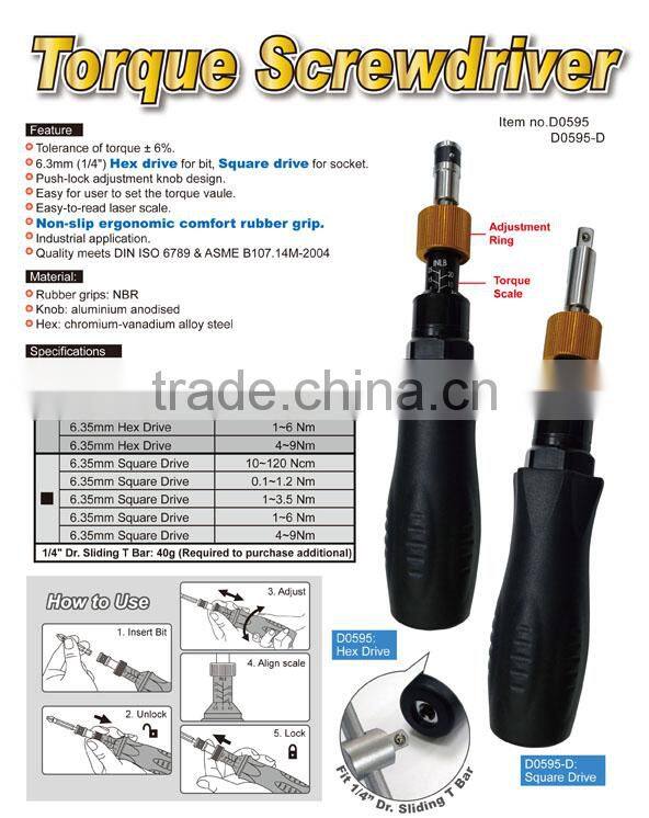 Torque Screwdriver (Hex drive / Square drive )