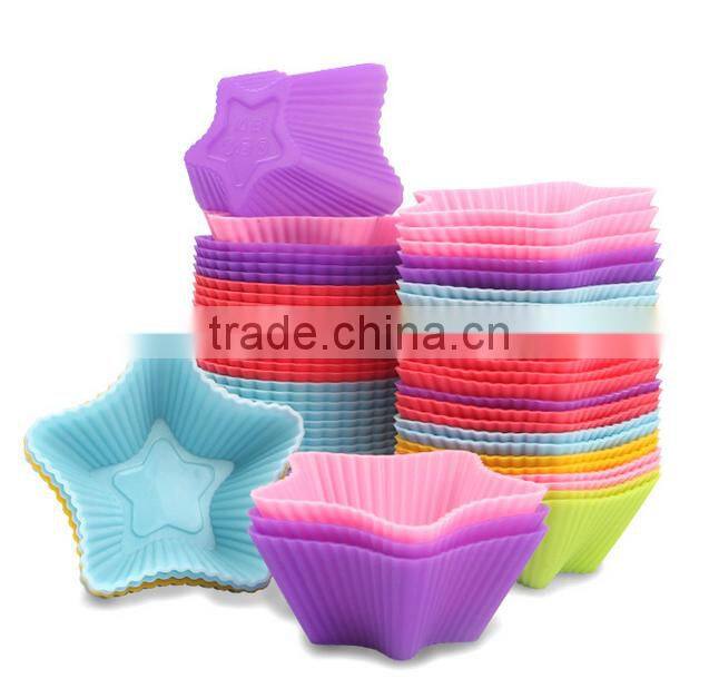 11147 Lovely mini star shaped Eco-friendly silicon cake silicone mold