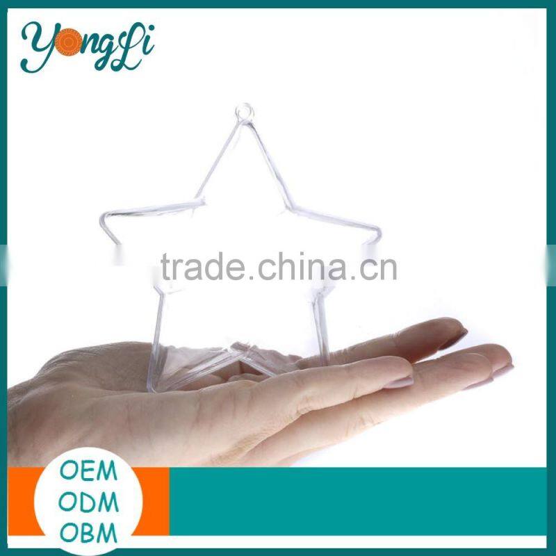 Summer Hottest Clear Plastic Christmas Star Balls