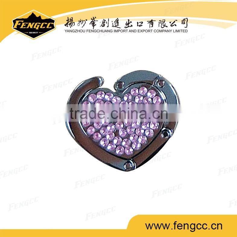 Advertising Heart Shape Zinc Alloy Purse Hooks