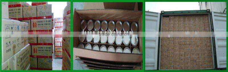 uniform cell structure and enhanced palatability baking powder by air