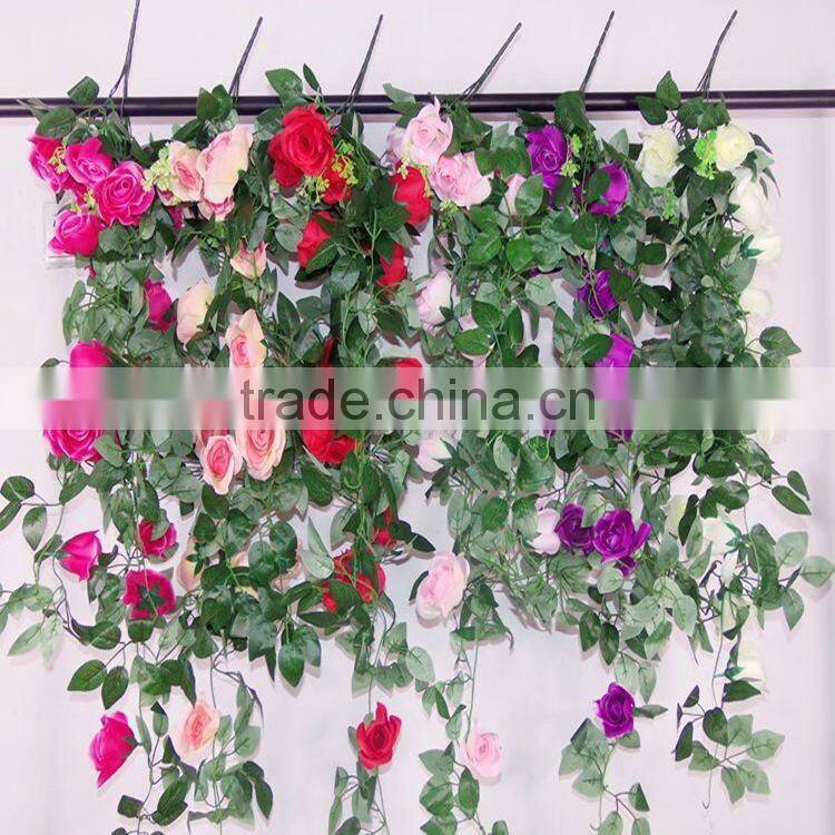 artificial rose flower vine for dec