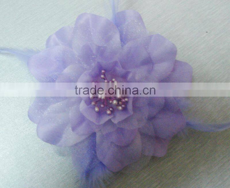 feather artifical fabric flowers