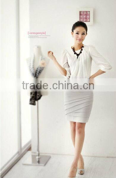 Breathable suits OL big yards of women's clothing chiffon dress