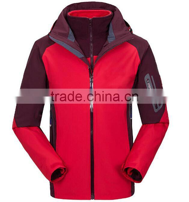 Red outdoor sports ski-wear Jackets logo Design