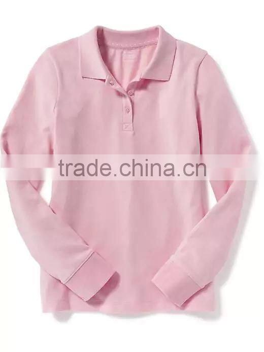 Mulit-color School Pique Uniform Polo Shirts Design With Pictutures Kids Wear HSs5251