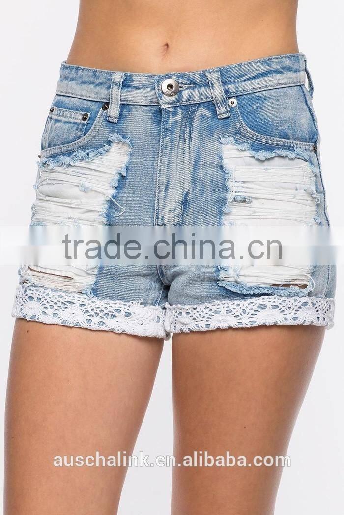 new arrival fashion womens jean shorts wholesale made in china