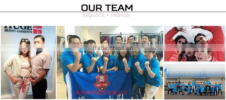 Sporty women jumper combining 3/4 jersey sleeves and beaded V neckline