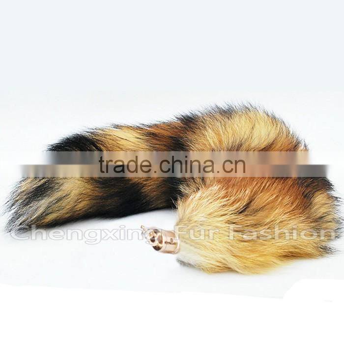 CX-R-41 Genuine Fox Fur Tail Key Ring