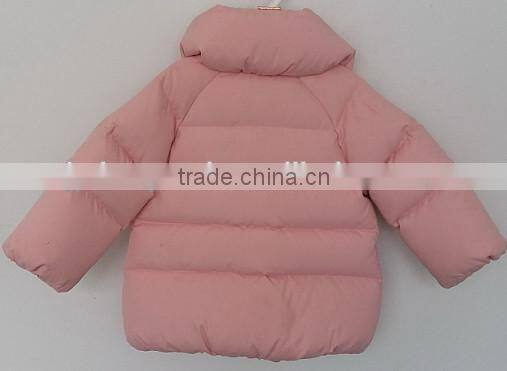 2016 winter baby girl pink color cotton padded coat