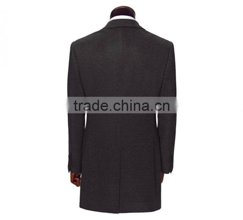 Men Coat Winter Wear Wool Fabric Grey Color