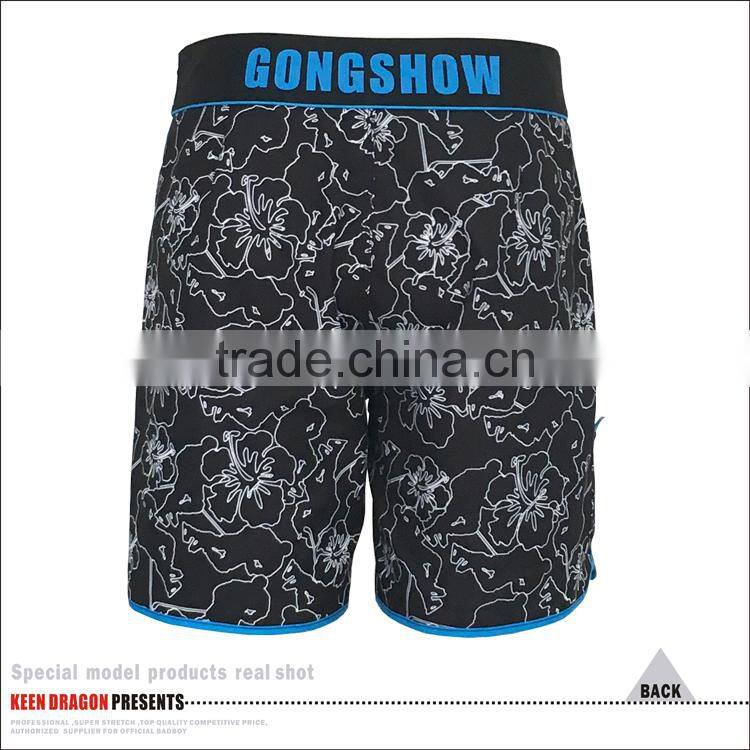 Flower Pattern All Over Print Mens Swimwear Surf Board Shorts Wholesale