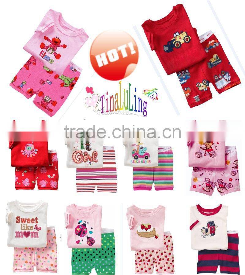 girls fashion blue beauty fish princess pajamas suits kids summer cotton nightgown