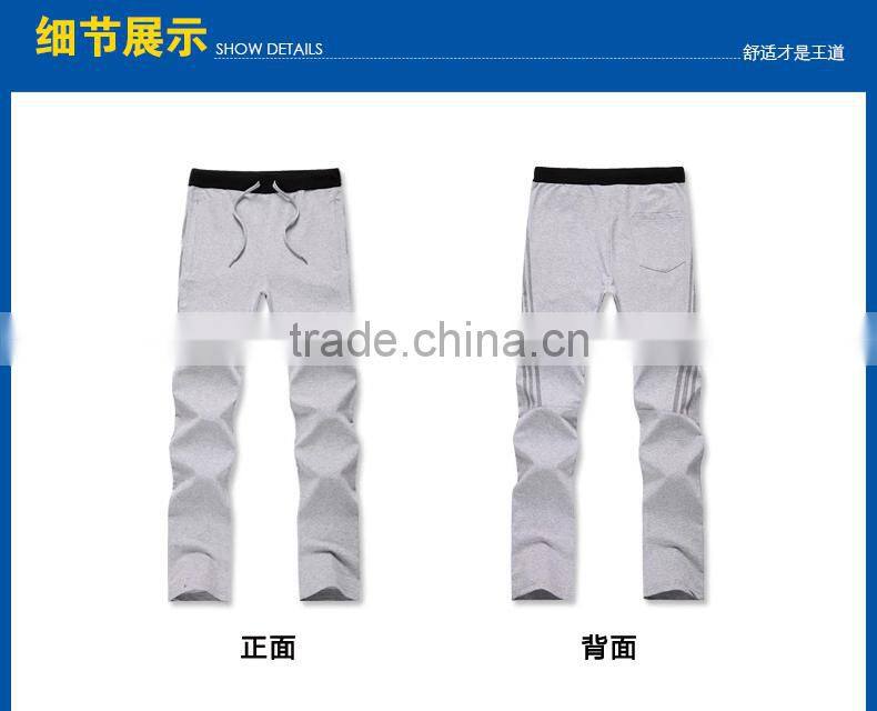 Men casual pants breathable sport pants custom 100%cotton gym pants wholesale cheap