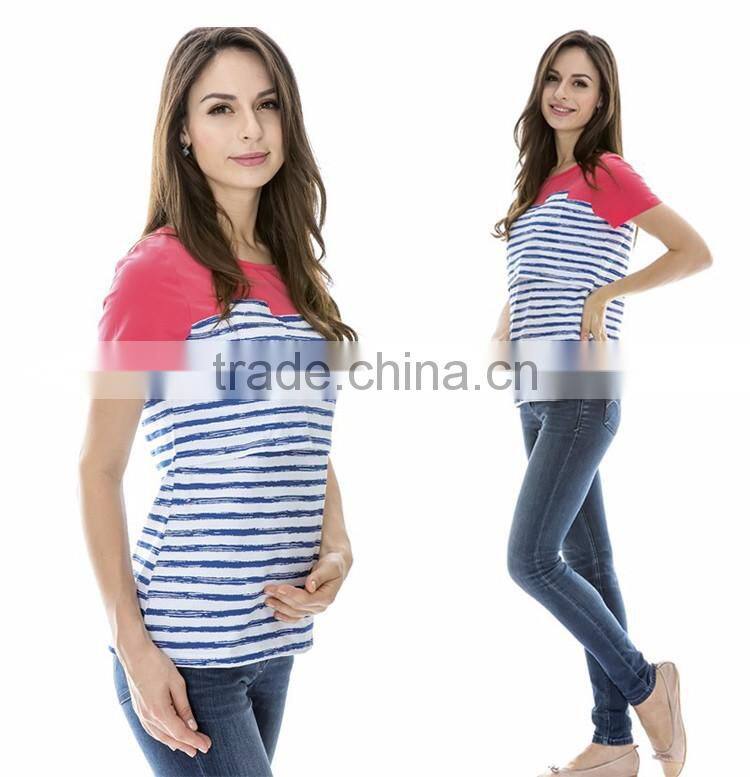 Athleisure Maternity Clothing Mode Style Breastfeeding Clothes Loose and Comfortable Nursing T-shirts