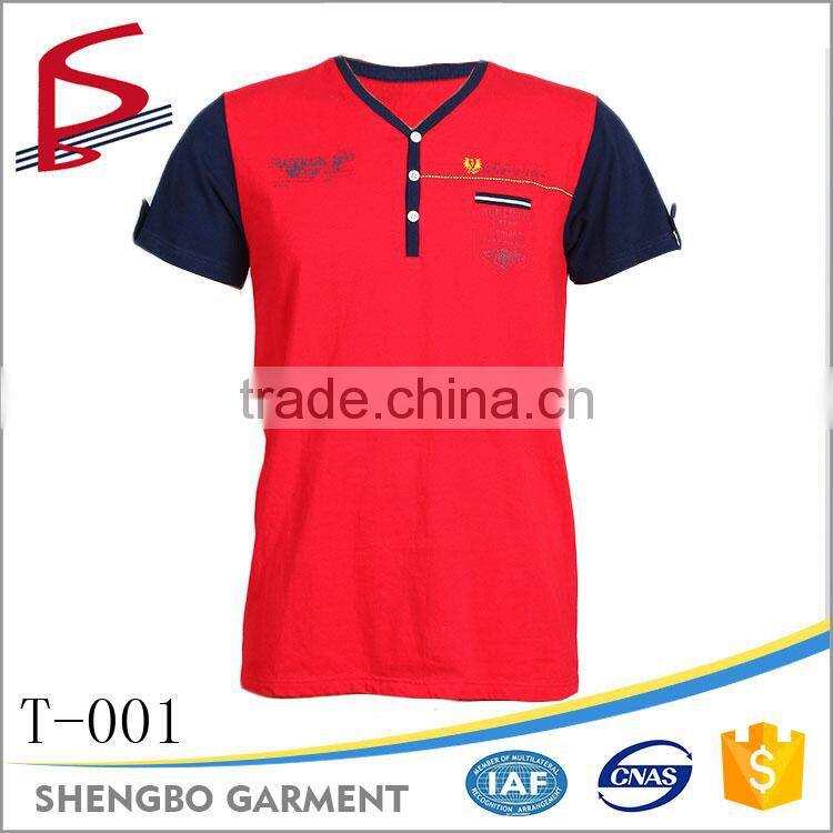 2016 summer v neck t shirt for men