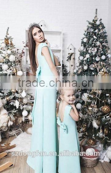 2017 Hot Selling Mother And Daughter Matching Dresses Baby Long Frocks Prom Dress Long Party Frock Designs