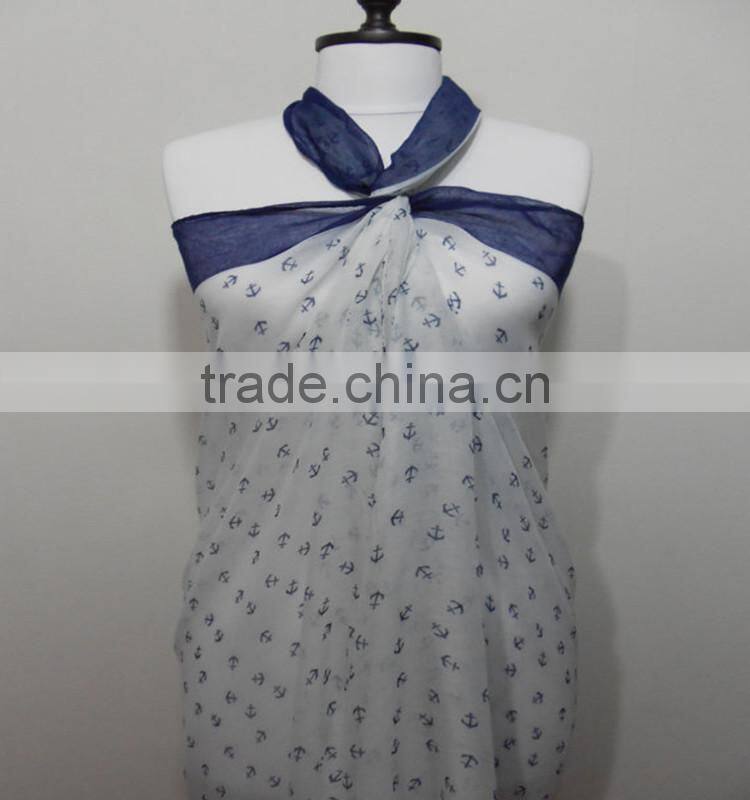 New design woman fashion anchor Shawl Beach Scarf