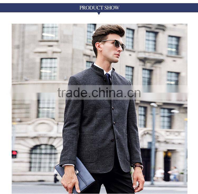 Latest Men Collar Designs Of Stand-away Collar Casual Jacket
