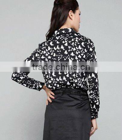 European fashion women chiffon blouses garment
