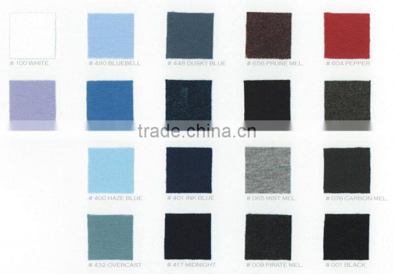 2014 100%Cotton Fabric t shirt wholesale china 18 colors