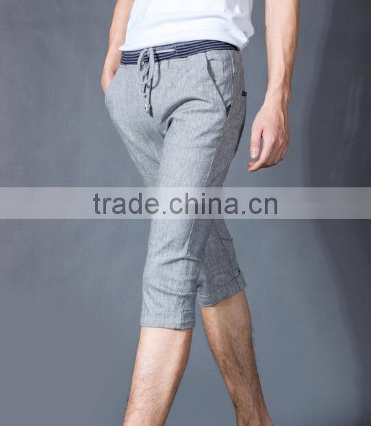 custom linen capri pants