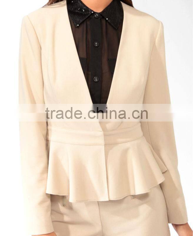 Textured Peplum Jacket
