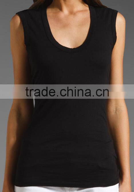 Scoop Neck Tank in Black