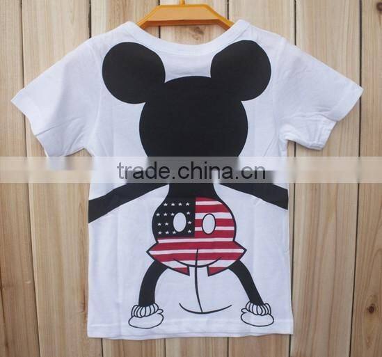 Funny Christmas gift clothing Mickey print t shirt for kids