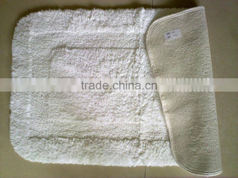 Hotel cotton bath rug, washable cotton bath rug