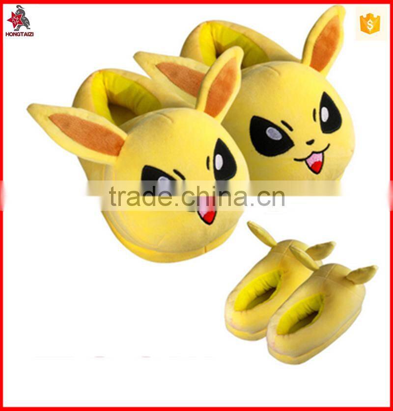 Soft new carton design indoor plush slippers with all sizes available