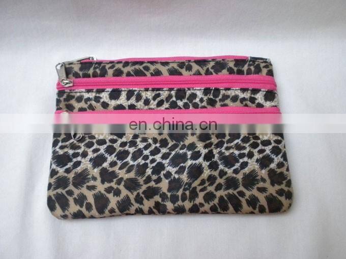 Zippered Mini Organizer Case Leopard Cosmetic Makeup Pouch Bag