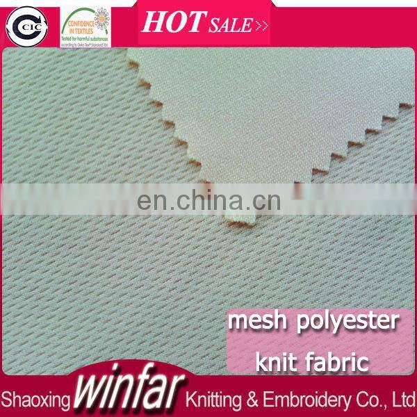 Winfar Textile Knit Polyester DTY Jersey Uruguay Small Hole Mesh Fabric